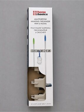 Home Basics Multipurpose Hanging Organizer With 6 Hooks